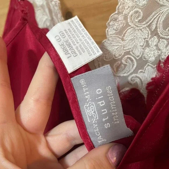 Red Lace Slip Dress With A 68 A - Picture 3 of 5